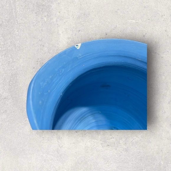 Blue & Beige Artistic Vase, Native American pottery, artist signature "Atiwaha" - Picture 10 of 11